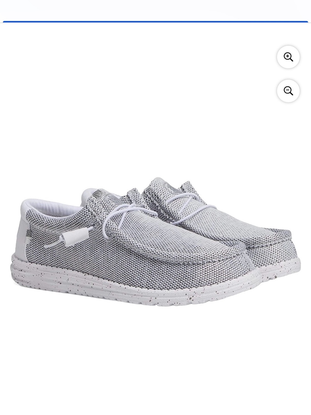 Hey Dude Mens Wally Sox in Stone White, size 10